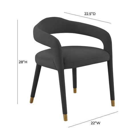 Lucia Black Velvet Dining Chair Model: TOV-D68415