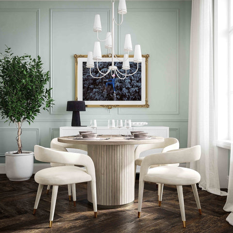 Lucia Cream Velvet Dining Chair Model: TOV-D68416