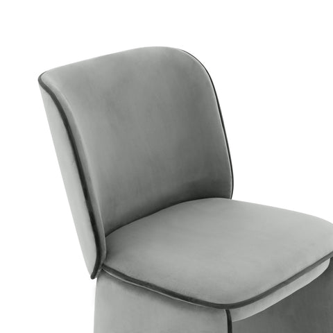 Kinsley Grey Velvet Dining Chair Model: TOV-D68424