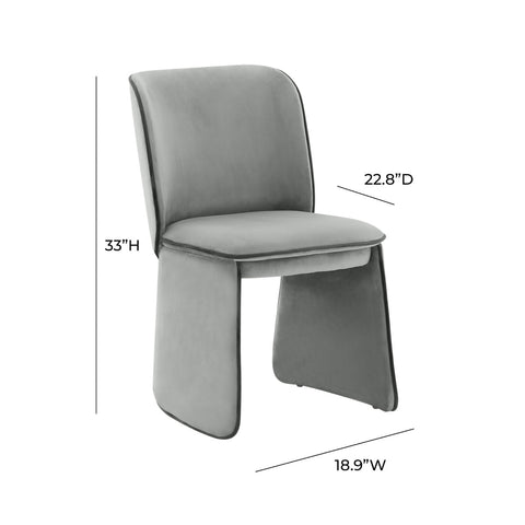 Kinsley Grey Velvet Dining Chair Model: TOV-D68424
