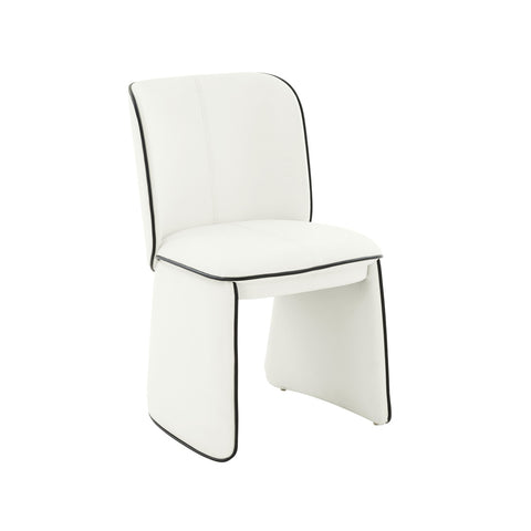 Kinsley Cream Performance Vegan Leather Dining Chair Model: TOV-D68425