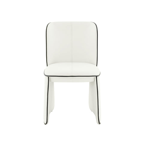 Kinsley Cream Performance Vegan Leather Dining Chair Model: TOV-D68425