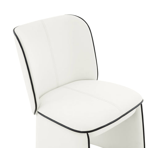 Kinsley Cream Performance Vegan Leather Dining Chair Model: TOV-D68425