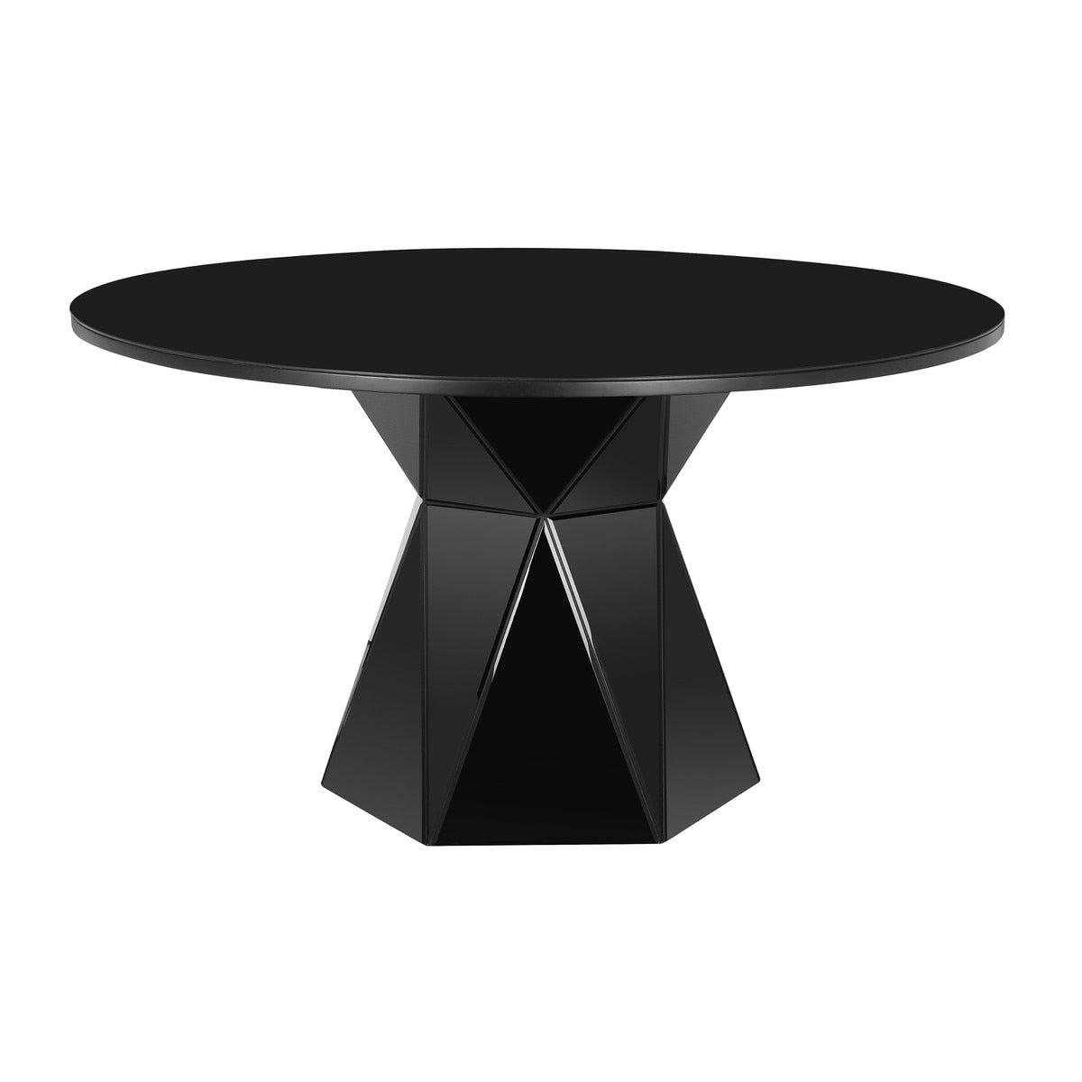 Iris Black Glass Dining Table Model: TOV-D68458