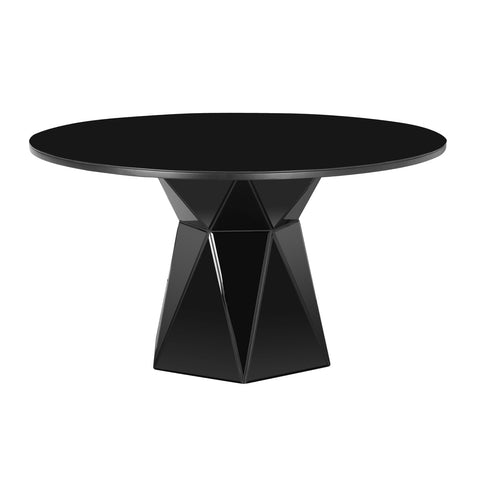 Iris Black Glass Dining Table Model: TOV-D68458