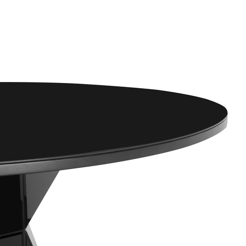 Iris Black Glass Dining Table Model: TOV-D68458