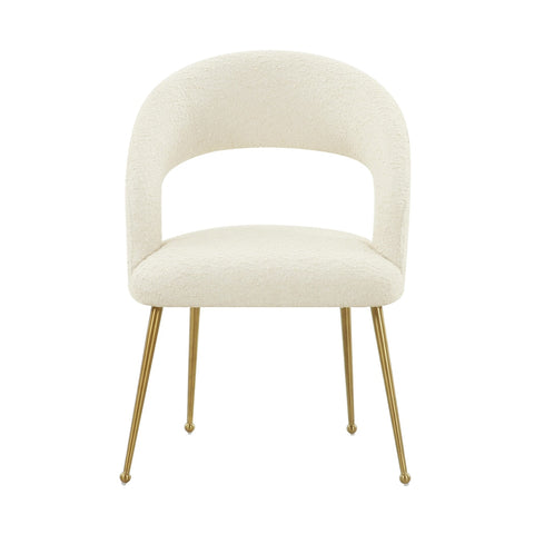 Rocco Cream Performance Boucle Dining Chair Model: TOV-D68535