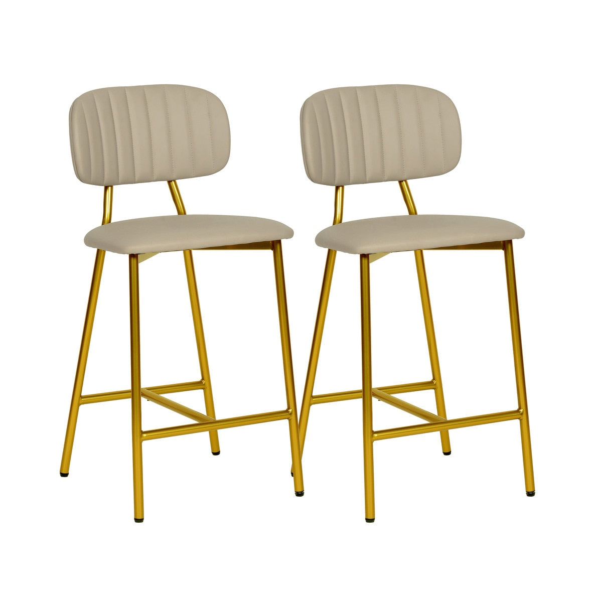 Ariana Nude Performance Vegan Leather Counter Stool - Set of 2 Model: TOV-D68561