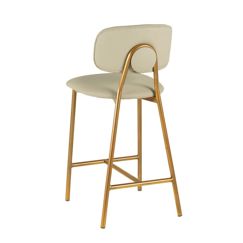 Ariana Nude Performance Vegan Leather Counter Stool - Set of 2 Model: TOV-D68561