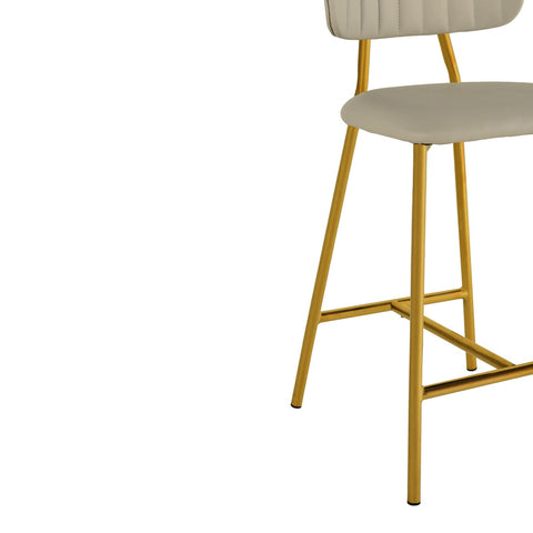 Ariana Nude Performance Vegan Leather Counter Stool - Set of 2 Model: TOV-D68561