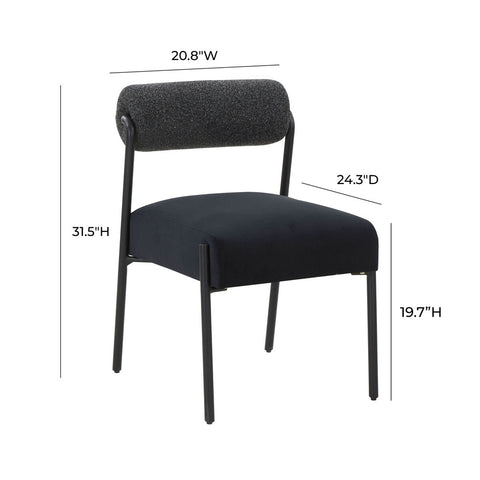 Jolene Black Velvet Dining Chair - Set of 2 Model: TOV-D68584