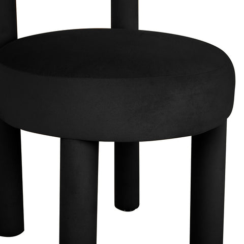 Carmel Black Velvet Dining Chair Model: TOV-D68591