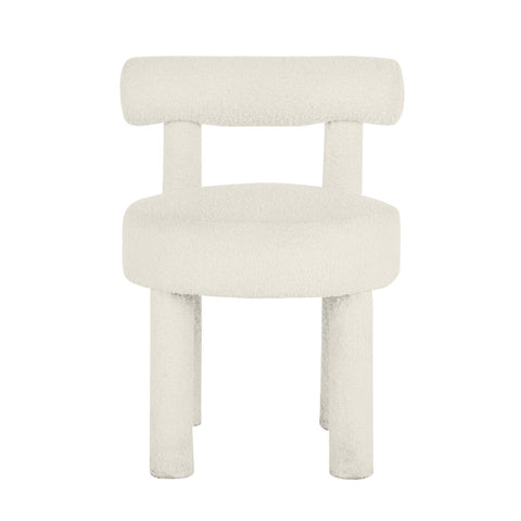 Carmel Cream Performance Boucle Dining Chair Model: TOV-D68593