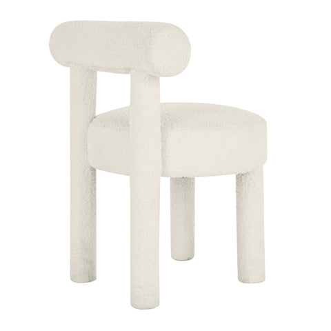 Carmel Cream Performance Boucle Dining Chair Model: TOV-D68593