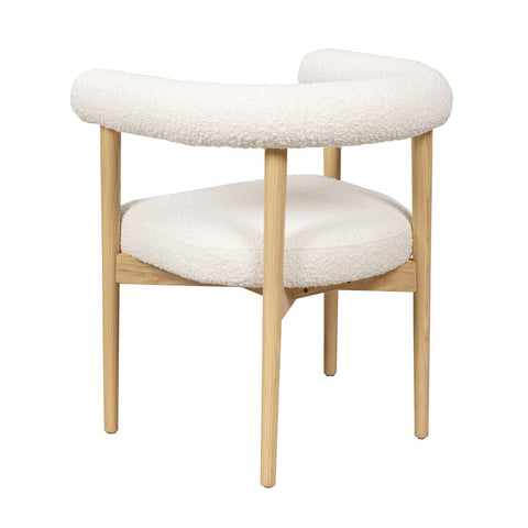 Spara Cream Performance Boucle Dining Chair Model: TOV-D68594