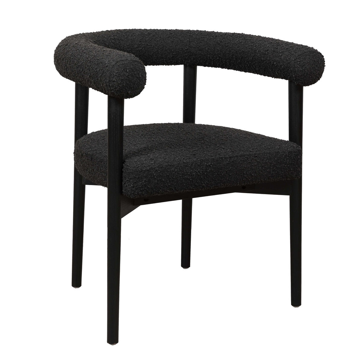 Spara Black Performance Boucle Dining Chair Model: TOV-D68595