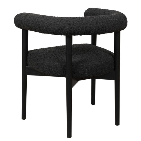 Spara Black Performance Boucle Dining Chair Model: TOV-D68595