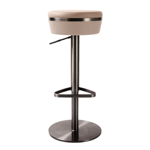 Astro Cafe au Lait Woven Performance Vegan Leather Adjustable Stool Model: TOV-D68620