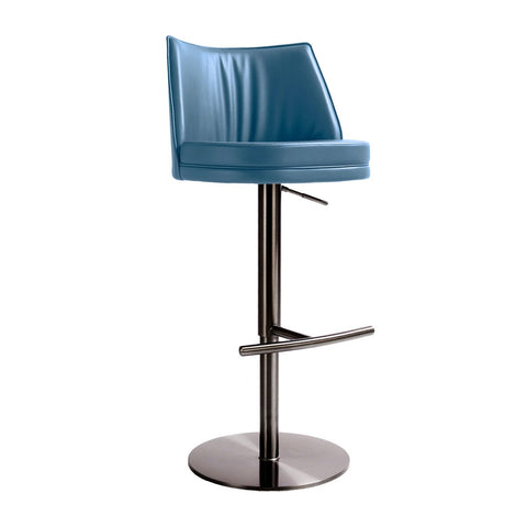 Gala Blue Performance Vegan Leather on Adjustable Stool Model: TOV-D68621