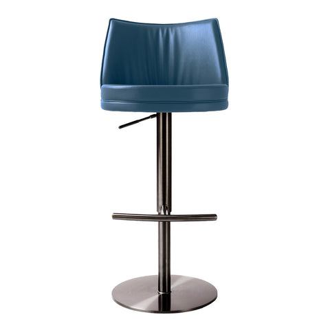Gala Blue Performance Vegan Leather on Adjustable Stool Model: TOV-D68621