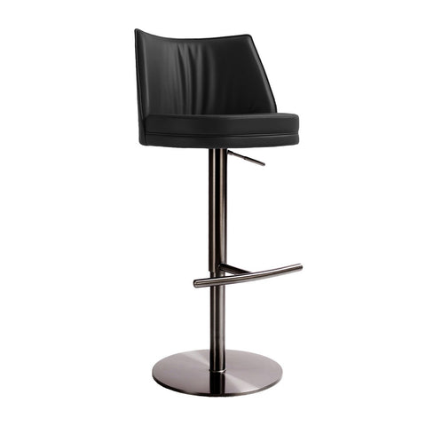 Gala Black Performance Vegan Leather on Adjustable Stool Model: TOV-D68622