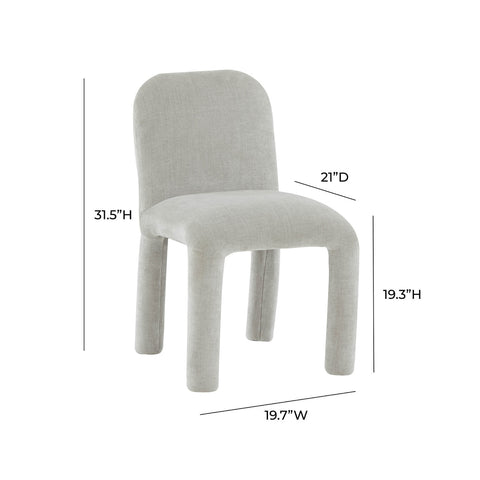 Georgia Light Grey Performance Chenille Dining Chair Model: TOV-D68635