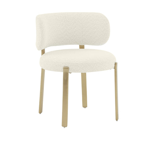 Margaret Cream Performance Boucle Dining Chair Model: TOV-D68649