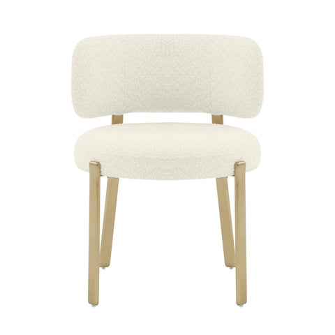 Margaret Cream Performance Boucle Dining Chair Model: TOV-D68649
