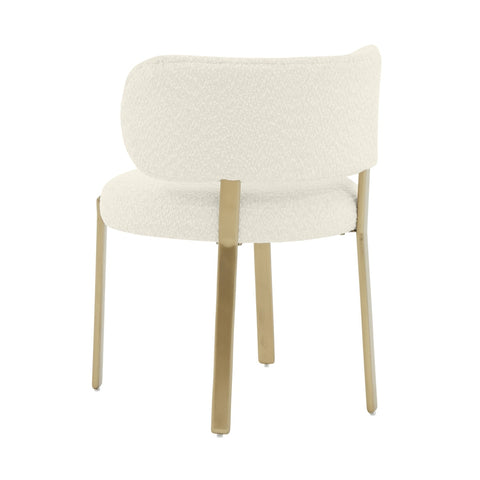 Margaret Cream Performance Boucle Dining Chair Model: TOV-D68649