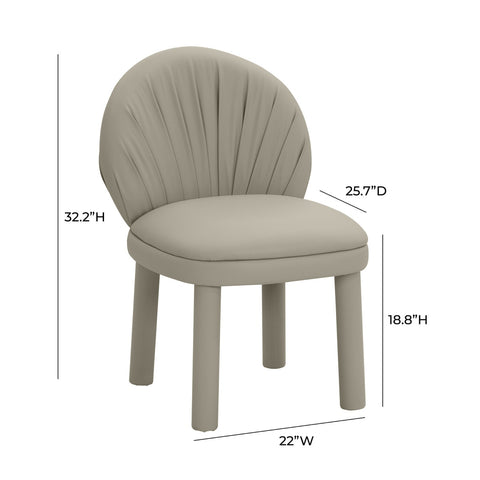 Aliyah Grey Performance Vegan Leather Dining Chair Model: TOV-D68652