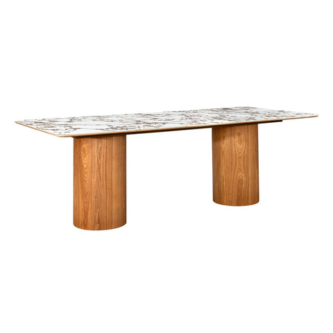 Tamara Marble Ceramic 94" Rectangular Dining Table Model: TOV-D68680