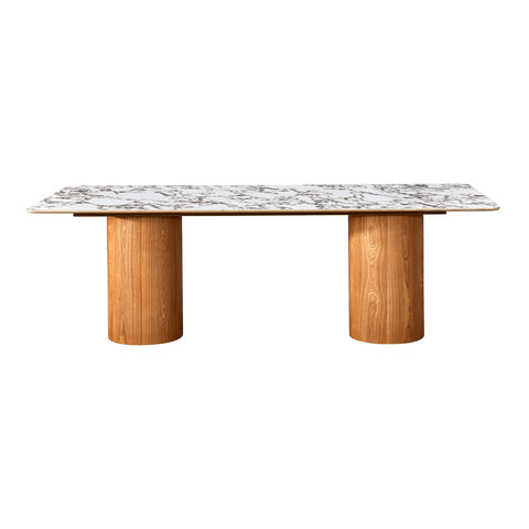 Tamara Marble Ceramic 94" Rectangular Dining Table Model: TOV-D68680