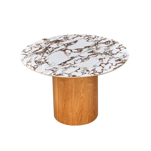 Tamara Marble Ceramic 47" Round Dinette Table Model: TOV-D68681