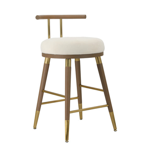 Juniper Cream Velvet Counter Stool Model: TOV-D68685