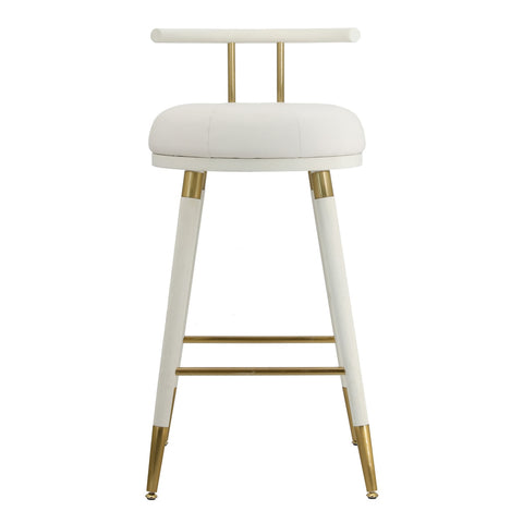 Juniper White Performance Vegan Leather Barstool Model: TOV-D68686