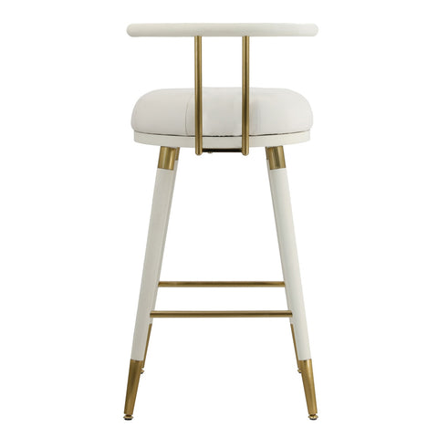 Juniper White Performance Vegan Leather Barstool Model: TOV-D68686