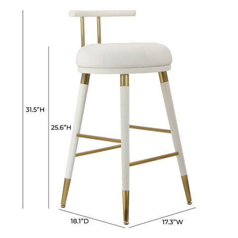 Juniper White Performance Vegan Leather Counter Stool Model: TOV-D68687