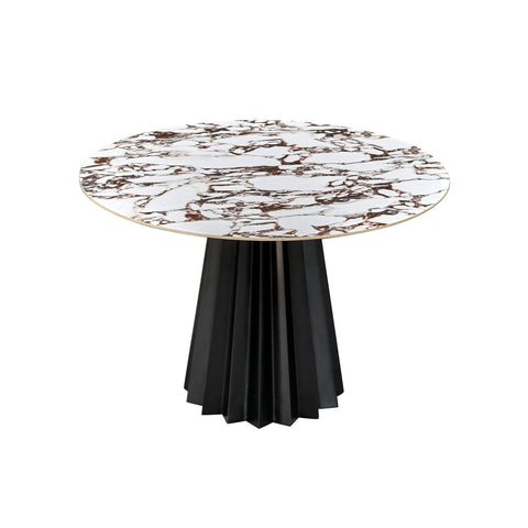 Jimena Marble Ceramic 47" Round Dining Table Model: TOV-D68688