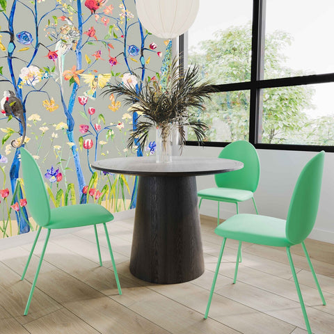 Lauren Green Performance Vegan Leather Kitchen Chairs - Set of 2 Model: TOV-D68697