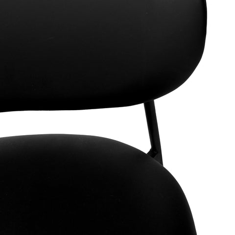 McKenzie Black Performance Vegan Leather Stackable Dining Chair - Set of 2 Model: TOV-D68700