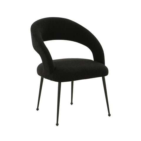 Rocco Black Performance Boucle Dining Chair Model: TOV-D68704