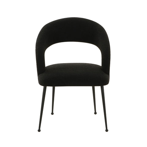 Rocco Black Performance Boucle Dining Chair Model: TOV-D68704