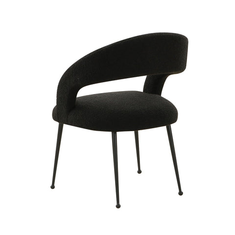 Rocco Black Performance Boucle Dining Chair Model: TOV-D68704