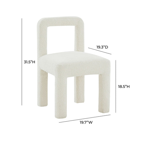 Hazel Cream Boucle Dining Chair Model: TOV-D68706