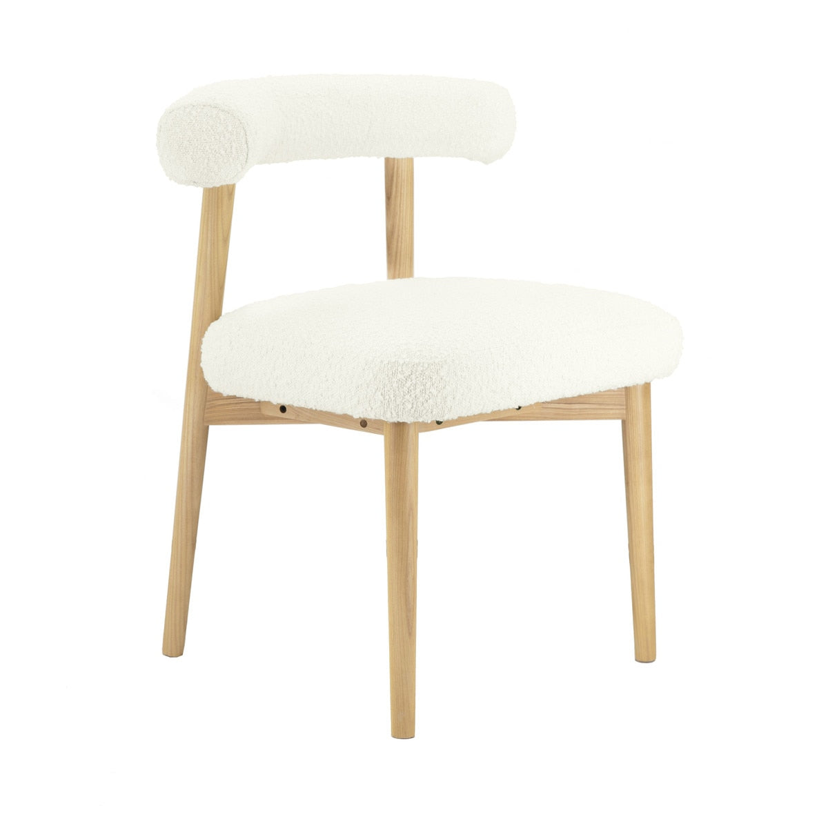 Spara Cream Performance Boucle Side Chair Model: TOV-D68757