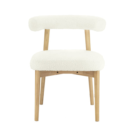 Spara Cream Performance Boucle Side Chair Model: TOV-D68757