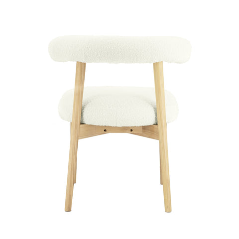 Spara Cream Performance Boucle Side Chair Model: TOV-D68757