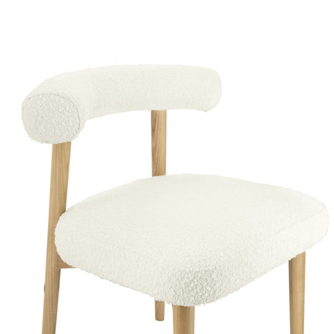 Spara Cream Performance Boucle Side Chair Model: TOV-D68757