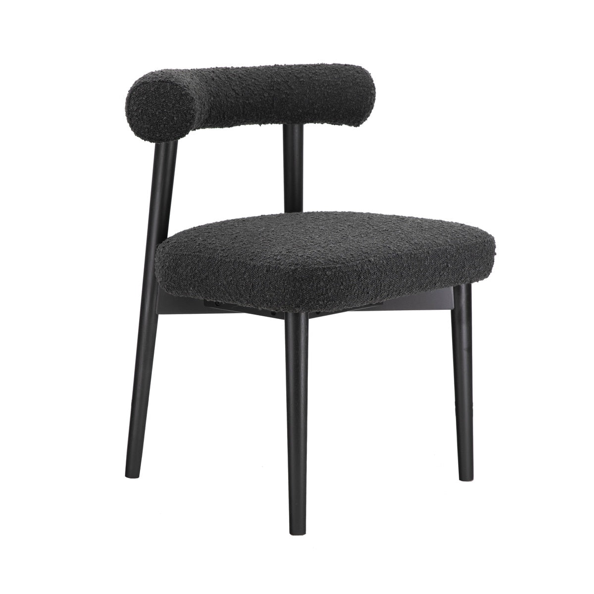 Spara Black Performance Boucle Side Chair Model: TOV-D68758