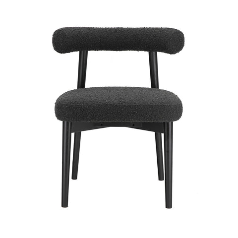 Spara Black Performance Boucle Side Chair Model: TOV-D68758
